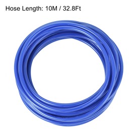 sourcing map Pneumatic PU Air Tubing Kit with Push to Connect Fittings for Air Hose Line Pipe 8mm OD 10 Meters Blue