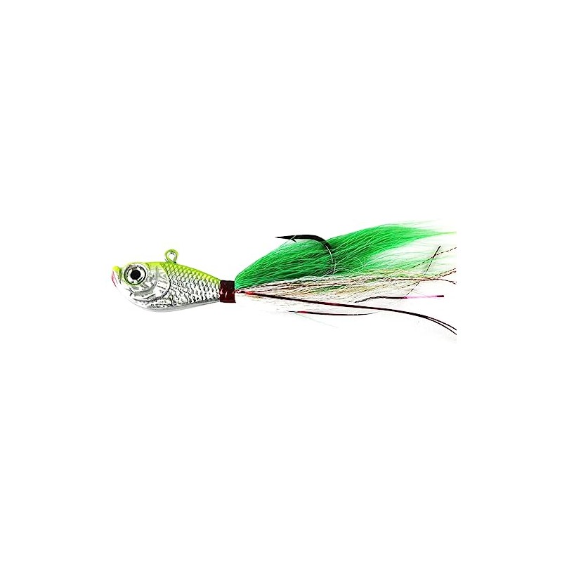 Jigging World Premium Bucktail V2 Jig 6Oz Chartreuse