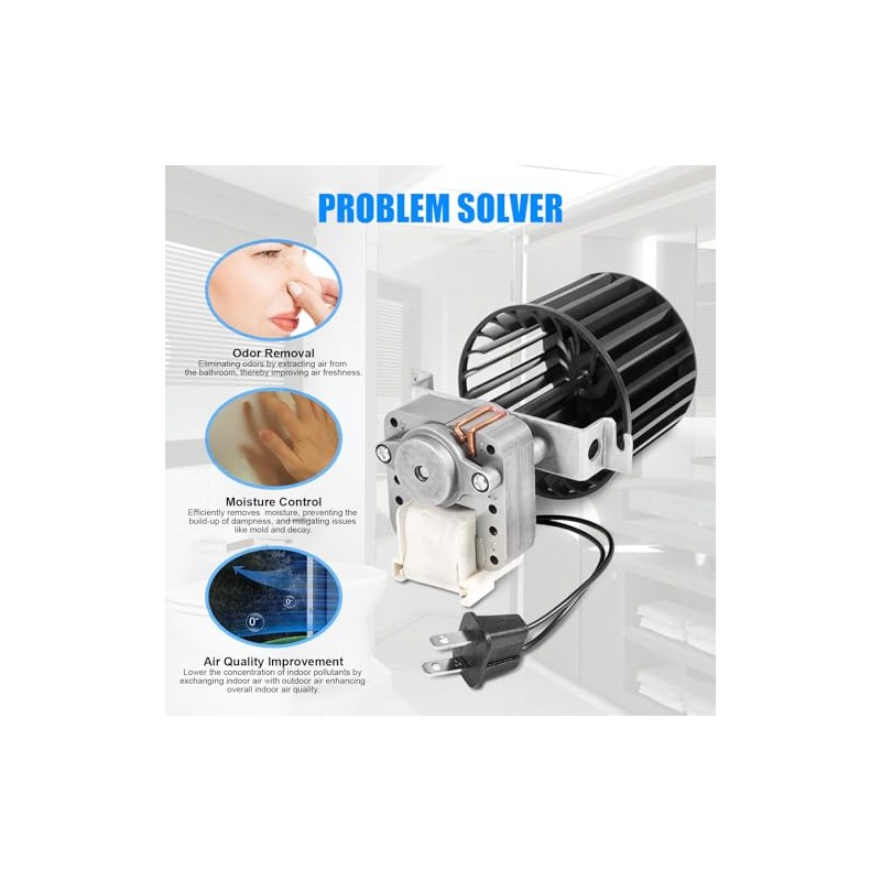 Upgraded S97009796 Bathroom Fan Motor Blower Assembly Compatible with Broan