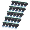 25Pcs Squares Push Button Switch ABS Brass Self Locking with