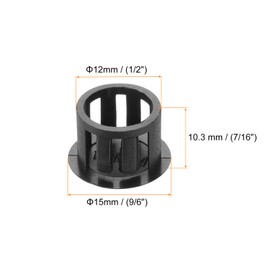 Sourcing Map 32PCS 12mm(1/2") Black Plastic Hole Plugs - Flush Type Panel Hole Plugs Insert End Caps for Locking Tubes Furniture Cabinet