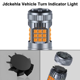 Jdckehla Vehicle Turn Indicator Light LED Blinker Bulb Amber Yellow 3 Watt Replacement 1156, 1157,7440,7443 with Projector for Car Front Turn Signal Parking Lights (7443-YELLOW)