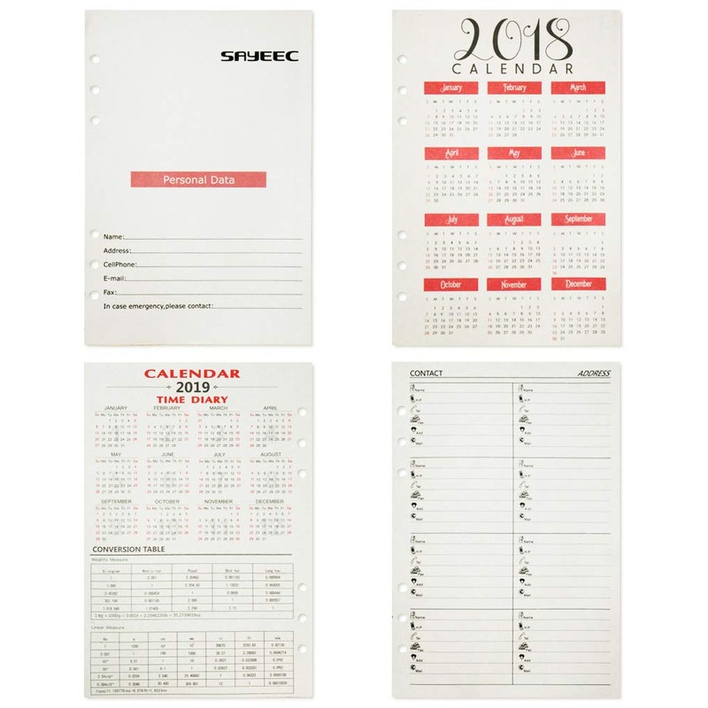 Gift for Men,SAYEEC A5 Executive Conference Folder Travel Portfolio Ringbinder