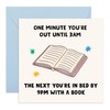 Funny Birthday Card – 'Bed by 9PM with a Book'