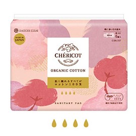 Organic Cotton 15.7 inches (40 cm) with Wings, For Especially Heavy Day Nights, 6 x 3 Sets