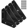 WZTWZ 4 Pieces trapezoidal Angle Bracket, Shelf Bracket Heavy Duty