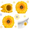 Honeydak 2 Pack Toilet Bolt Caps Decorative Yellow Sunflower Toilet