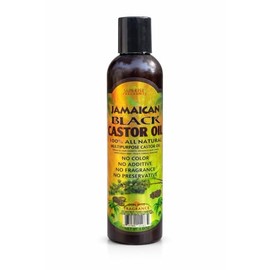 Aceite de ricino negro jamaicano, aceite de ricino orgánico, prensado en frío, botella de vidrio sin refinar, rico en vitamina E, ácidos grasos omega 