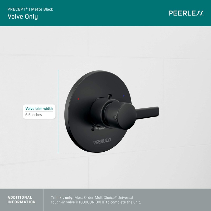 Peerless PTT188762-BL Precept Trim Only, Matte Black