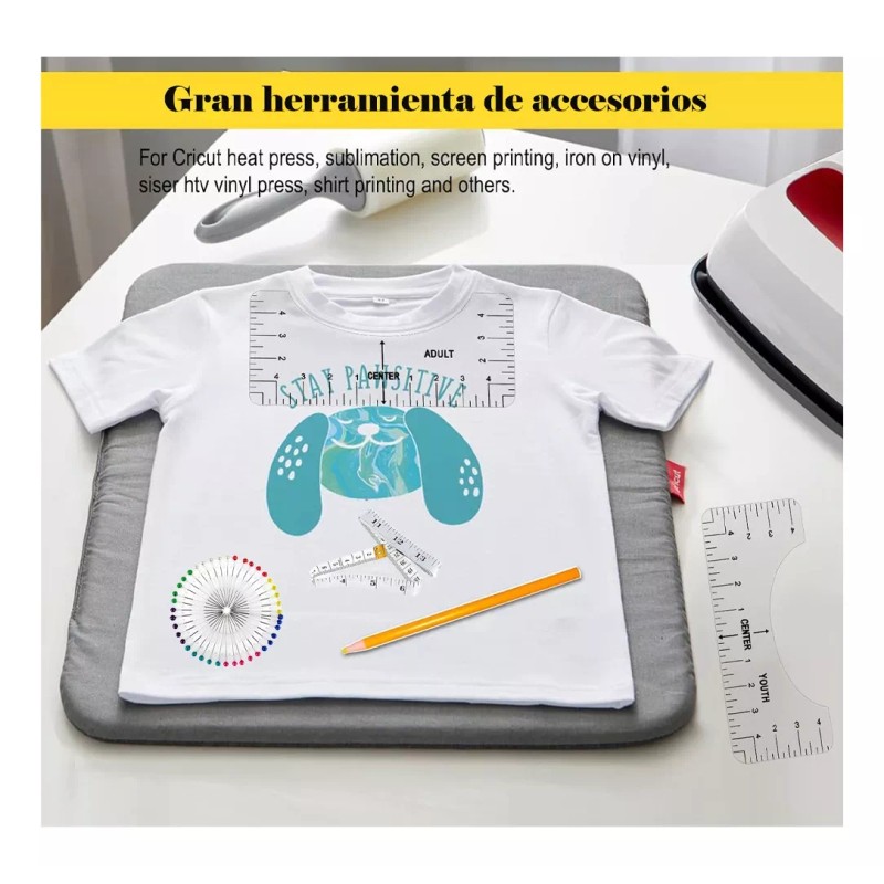 Dolores Regla Camiseta Playera Guía Gráfica Impreso Herramientas Set