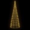 vidaXL LED Christmas Tree for Flagpole, 550 LEDs, Warm White,