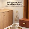 1 Pack Solid Brass Brushed Cabinet Hook Drawer Pull Knob