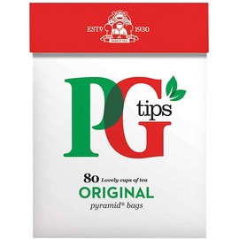 PG Tips 80 Pyramid Teabags 232 g (Pack of 6)