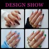Melous Medium Stiletto Gel False Nail Tips, 120 PCS Pre