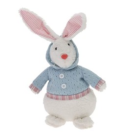 Boston International Easter Figurine Tabletop, Shelf, Mantel Décor, 17.25-Inches, Noah Bunny
