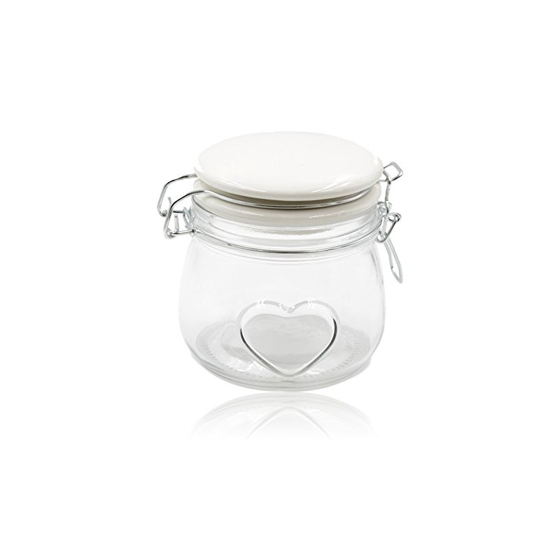 West5Products Small Clip seal Air Tight Jar with White Lid