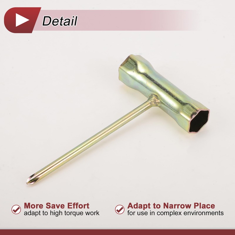 HEROFFIX 1 Pcs T Type Spark Plug Socket Wrench Durable