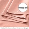 ANRODUO Blush Pink Extra Long Linen Shower Curtain, 84 Inch