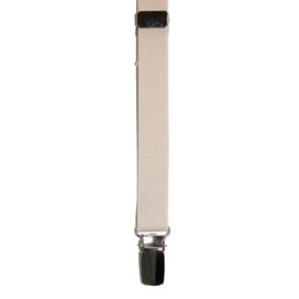 CTM® Elastic .75 Inch Wide Undergarment Clip-End Suspenders, Beige