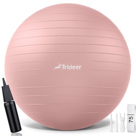 Trideer Yoga Ball - Exercise Ball for Workout pilates Stability - Anti-Burst and Slip Resistant for physical therapy, Birthing, Stretching & Core Workout, Office Ball Chair, Flexible Seating, Home Gym