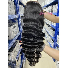 Lace Front Human Hair Wig 13x4 Frontal 5x5 Closure Hd Lace Wigs Vendor Real Raw Vietnamese Hair Bone Straight Glueless Wigsstyle: Water Wave, stretched length: 10 inches, Lace Size: 4x4
