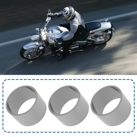 eMagTech Pack of 2 motorcycle exhaust gaskets, exhaust pipe sealing ring for exhaust pipe with inner diameter 45 mm, 50 x 45 x 33 mm, grey