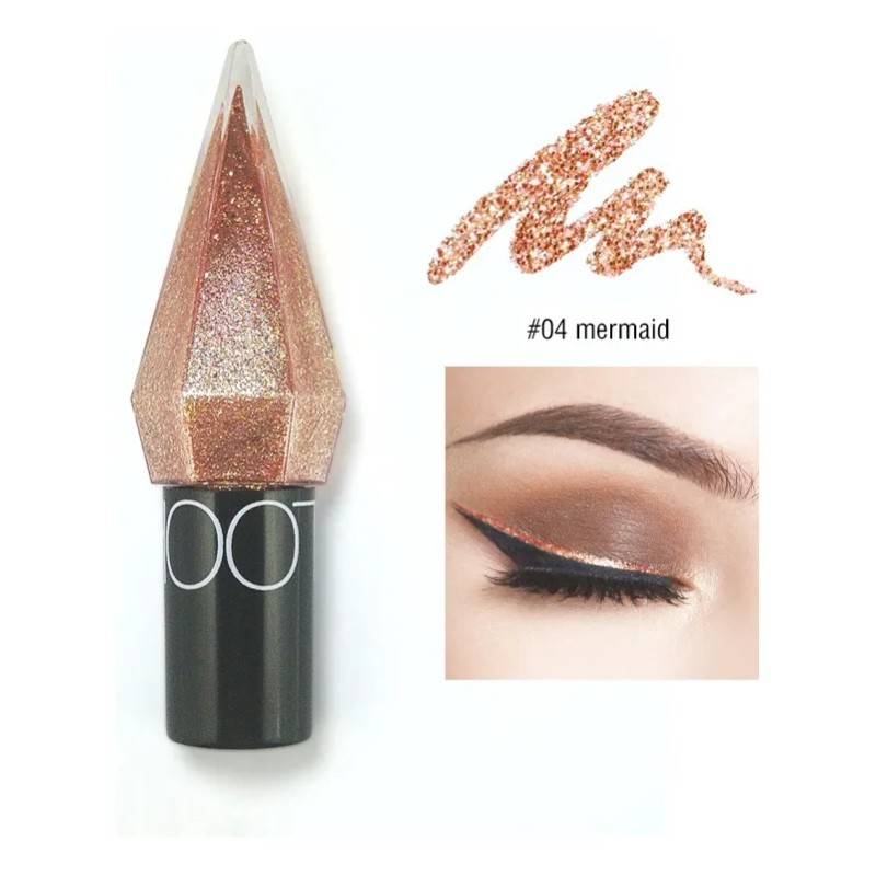 Delineador Liquido Ojos Lookave Glitter Diamante Indeleble Mermaid 04 Mate