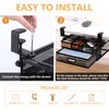 Sliding Under Desk Drawer Organizer No Drilling 2 Drawers Slide