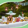 Weekgrat 24 Pcs Jungle Monkey Cutouts Banana Decorations with 60