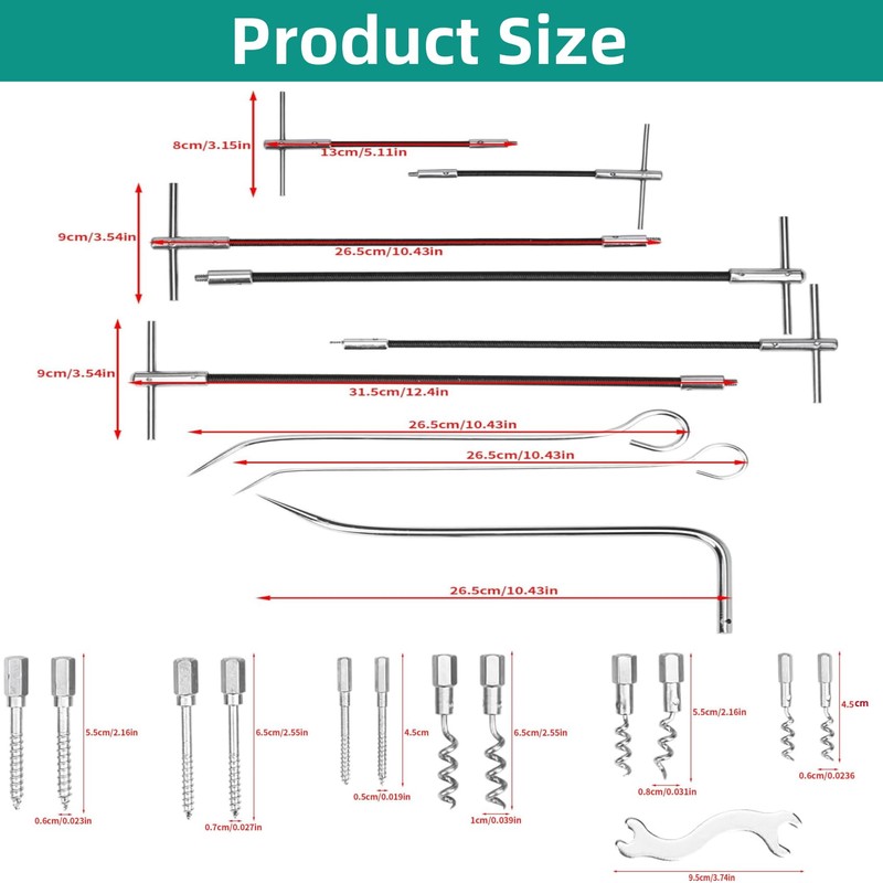 lukar 23pcs Packing Extractor, Pump Packing Puller Set, Packing Seal