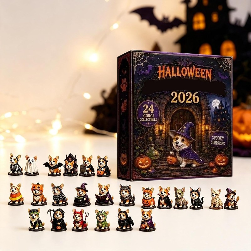 Calendario de Cuenta Atrás Halloween 2026 – Perro Acrílico 2D