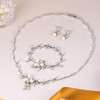EVER FAITH Mujer Sets de Joyería Cristal Zirconia Cúbica Perla