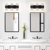 MELUCEE Modern LED Bathroom Lights Over Mirror 24W Dimmable Crystal