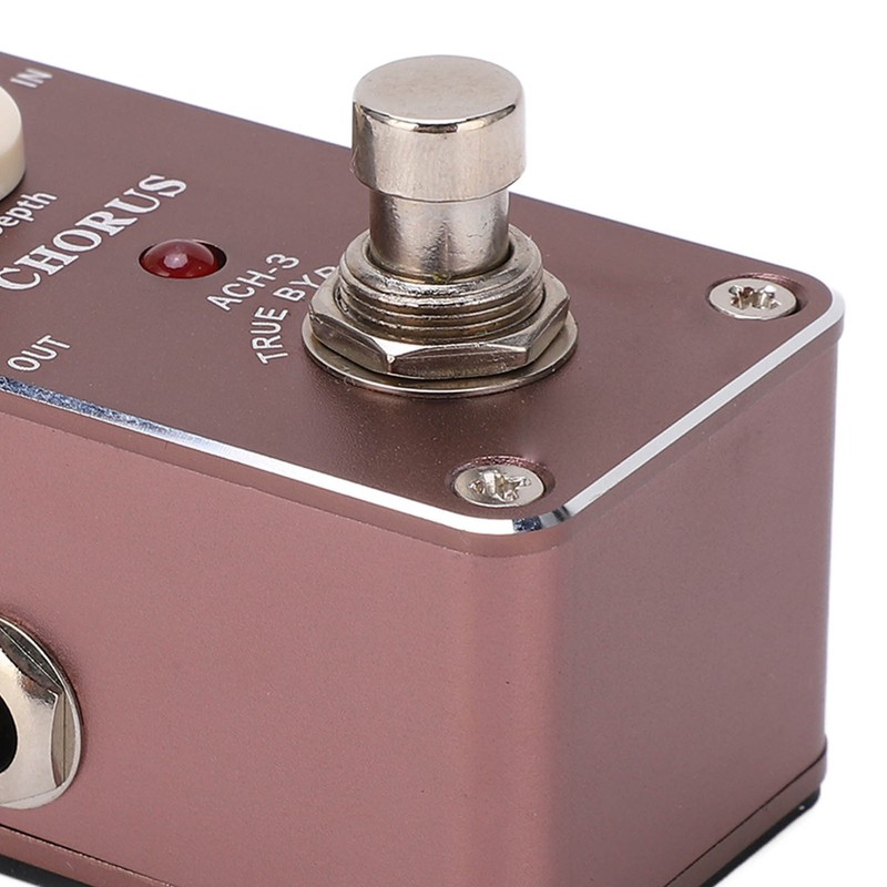 Chorus Effect Metal Guitar Monoblock Effector Pedal with LED Indicator