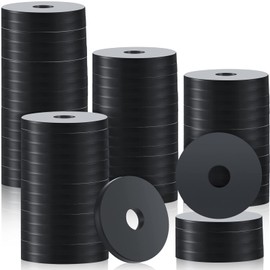 Rubber Washer Heavy Duty Abrasion Resistant Rubber, 1 OD x 1/4 ID x 1/8 Thickness Rubber Flat Washer Flat Rubber Grommets Black Rubber Washers for Bolts Spacers, Vibration Suppression (200 Pieces)