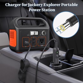 Car Charger for Jackery Portable Power Station Explorer 1000 500 880 550 300 290 240 160 E160 E240 E300 E500 E550 E880 E1000 Cigarette Lighter Power Cord 2M/6.6FT Car Charging Cable 12V-24V