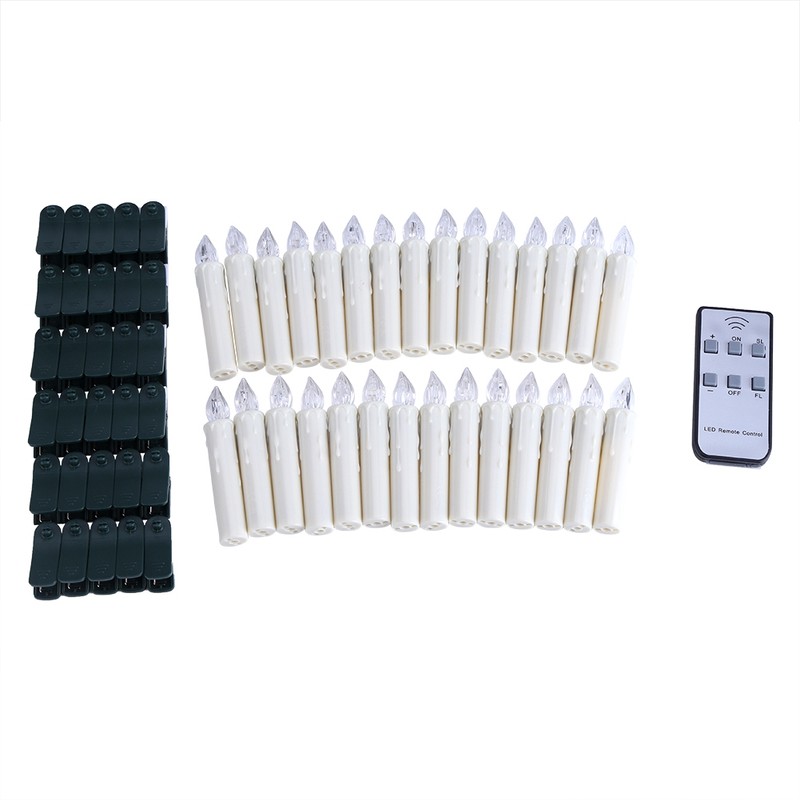 LED Candle Remote Control Wax Flameless Flickering Christmas Lamp Candle