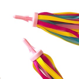 BlingKingdom 1Pair Rainbow Bike Streamers for Girls Boys, 2pcs 10" Colorful Bicycle Handlebar Grips Tassel Ribbons