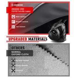 NICECNC Motorcycle Helmet Backpack 35L Large Capacity Motorcycle Helmet Bag, Universal Motorcycle Riding Backpacks for Men Motorcycle Lugguge Storage Bag with Hidden Helmet Net, Grey