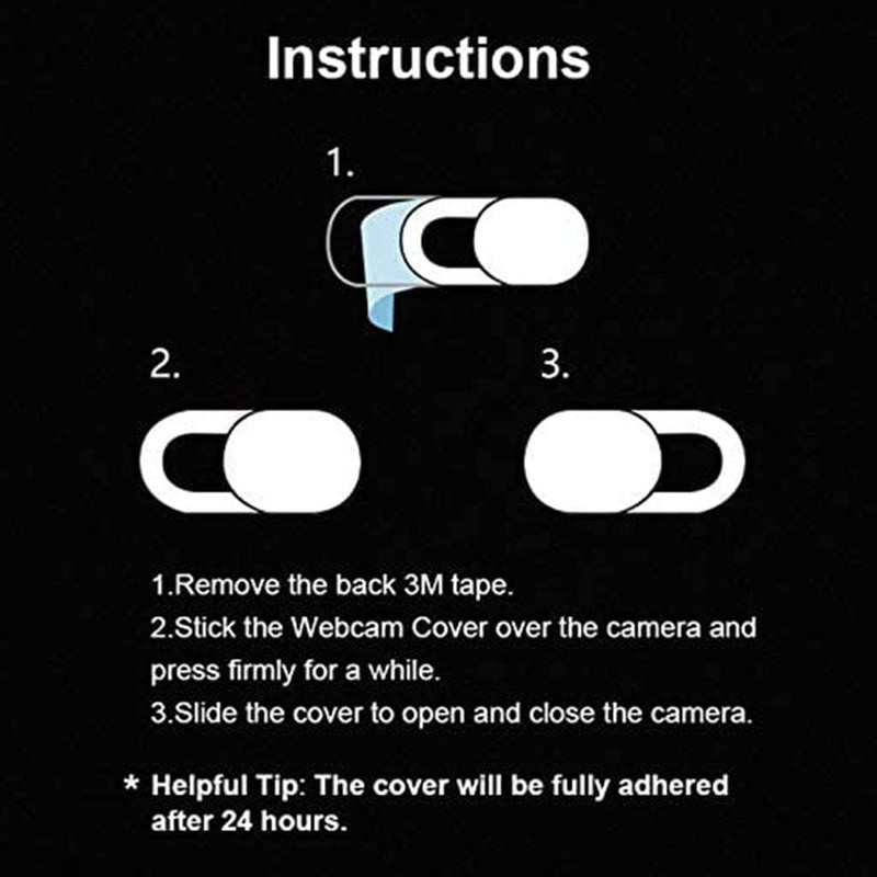 Cldaisy 3pcs Camera Cover Slide Webcam Extensive Compatibility Thin For
