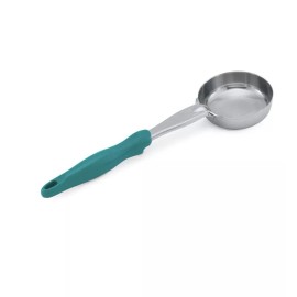 Vollrath (6433655) 6 oz Stainless Steel Solid Spoodle Utensil Teal Spoon Scoop
