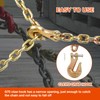 TKK G80 Transport Binder Chain, 5/16''x20' Tow Chain with Grab