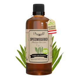 Auwald Plantain Drops Organic - High Quality Extract, Extract, Essence & Tincture - 100% Organic Agriculture, Free from Artificial Additives and Dyes, Made in Austria - 100 ml