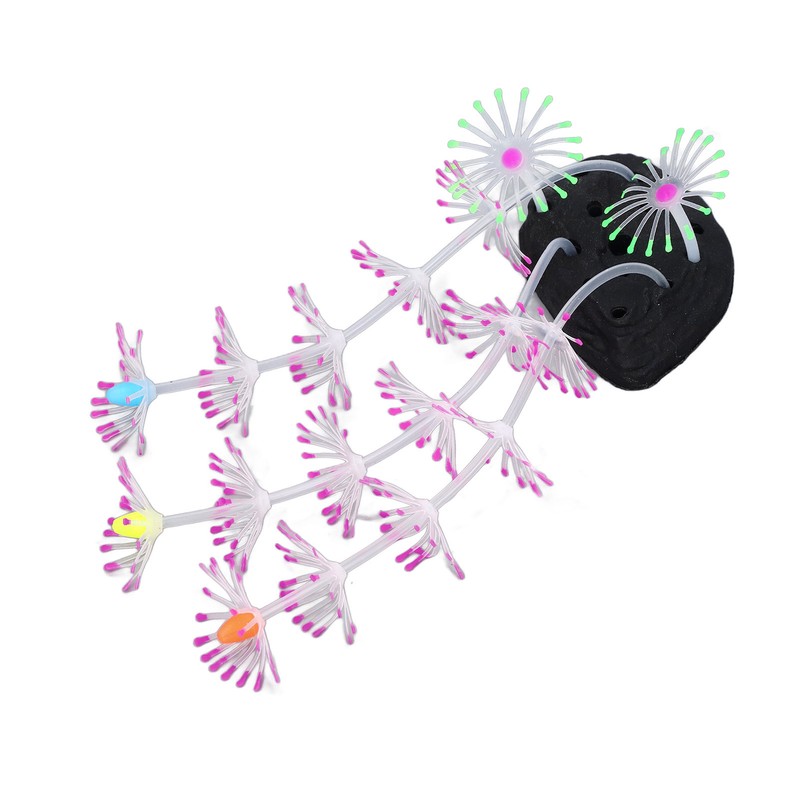 Silicone Glow Fish Tank Decorations Simulation Innovative Landscaping Glowing Artificial
