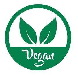 Vegan Circle Logo Badge Vinyl Sticker Decal Window Car Bike 9 x 9cm