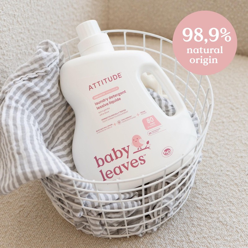 ATTITUDE Baby Laundry Detergent Liquid, EWG Verified, Safe for Baby