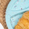 bzyoo 9-Inch Melamine Divided Plates – 3-Section Portion Control Plates,