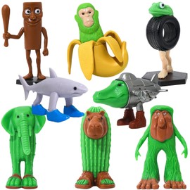 8PCS Italian Brainrot Toys Action Figure,Tralalero Tralala Anime Figures Toys with Tralalero Tralala, Tung Tung Tung Sahur, Brr Brr Patapim,Brainrot Meme Shark Collectible Animals Figurine Doll Gifts