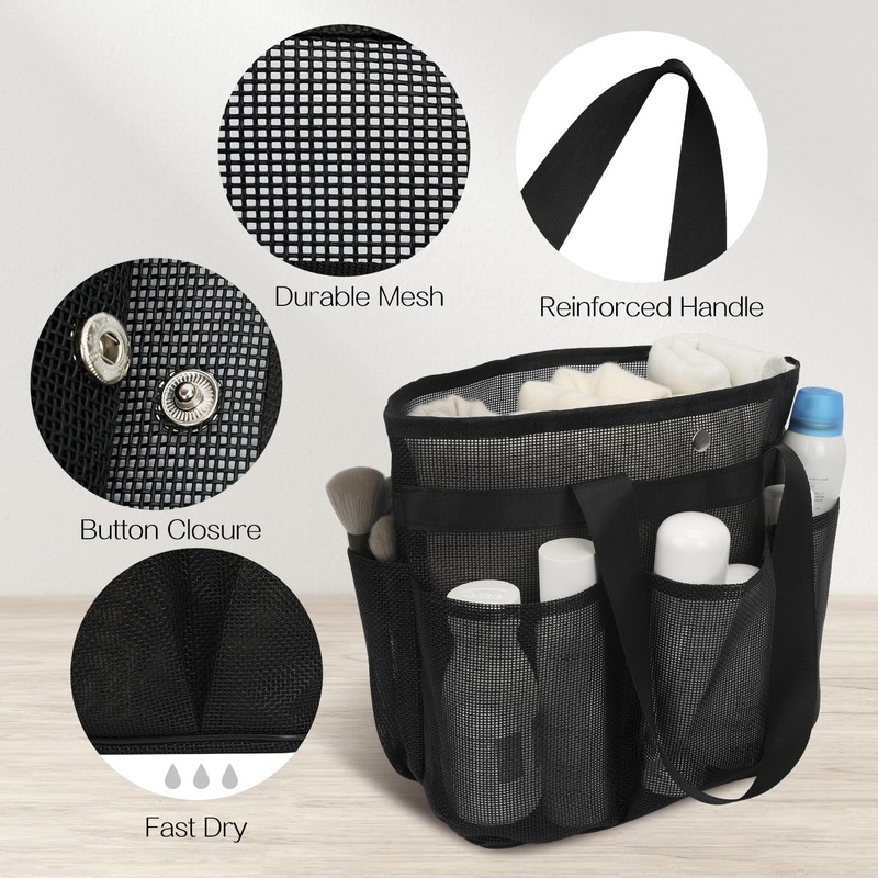Simpolor Mesh Shower Caddy Portable, Quick Dry Shower Caddy for