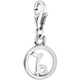 Nenalina Charm Capricorn Zodiac Pendant, for All Brands of Charm Bracelets and Necklaces, Made of 925 Sterling Silver 713290-000